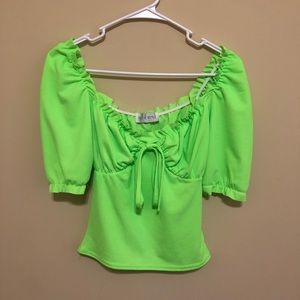Kendall Jenner inspired neon green top